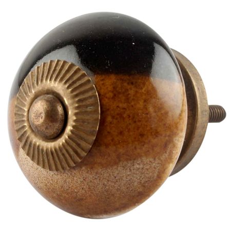 Brown And Black Ceramic Cabinet Knob Online